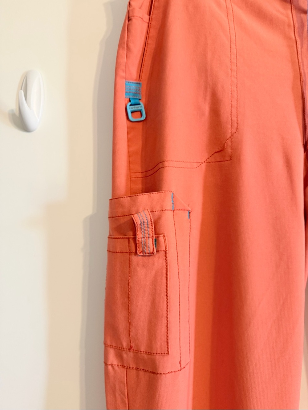 Carhartt Coral Pink Scrub Set with Teal Accents - Picture 8 of 12